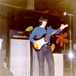 Mick on the large stage at the California Ballroom